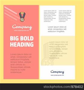 Medal Business Company Poster Template. with place for text and images. vector background