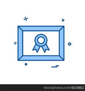 medal certificate icon design vector