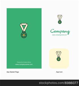Medal Company Logo App Icon and Splash Page Design. Creative Business App Design Elements