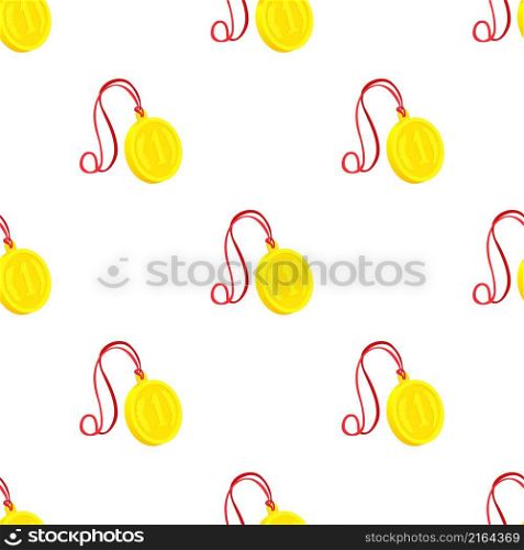 Medal for first place pattern seamless background texture repeat wallpaper geometric vector. Medal for first place pattern seamless vector