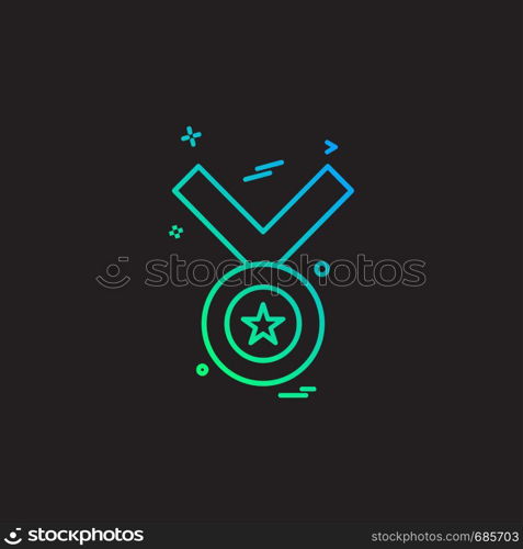 Medal icon design vector