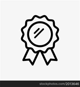 medal icon vector line style