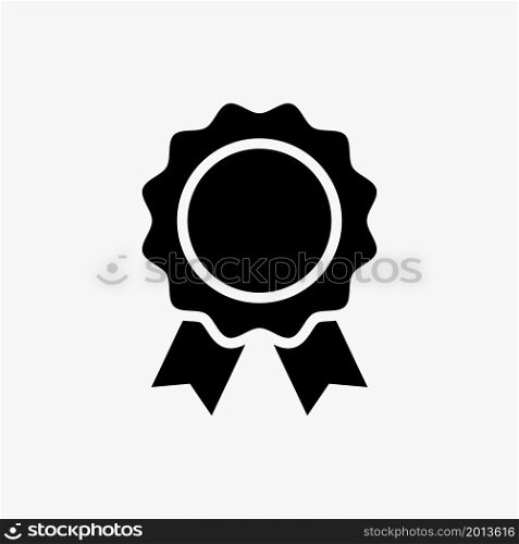 medal icon vector solid style