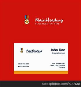 Medal logo Design with business card template. Elegant corporate identity. - Vector