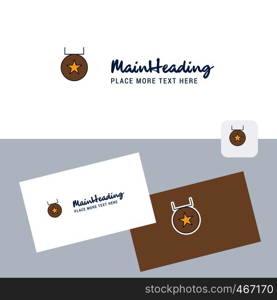 Medal vector logotype with business card template. Elegant corporate identity. - Vector