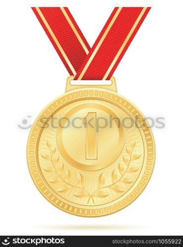 medal winner sport gold stock vector illustration isolated on white background