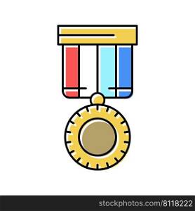 medallion award color icon vector. medallion award sign. isolated symbol illustration. medallion award color icon vector illustration