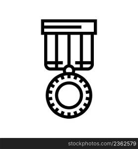 medallion award line icon vector. medallion award sign. isolated contour symbol black illustration. medallion award line icon vector illustration