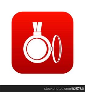 Medallion icon digital red for any design isolated on white vector illustration. Medallion icon digital red