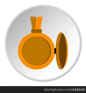 Medallion with blank space for photo icon in flat circle isolated vector illustration for web. Medallion with blank space for photo icon circle
