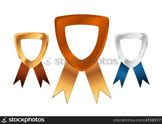 medals set vector illustration