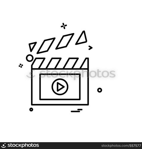 Media and Camera icon design vector