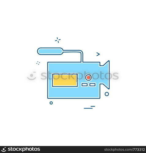 Media and Camera icon design vector