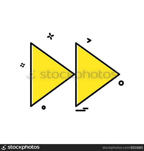 Media button icon design vector