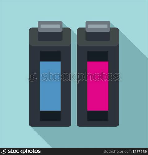 Media cartridge icon. Flat illustration of media cartridge vector icon for web design. Media cartridge icon, flat style