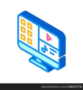 media files operating system isometric icon vector. media files operating system sign. isolated symbol illustration. media files operating system isometric icon vector illustration