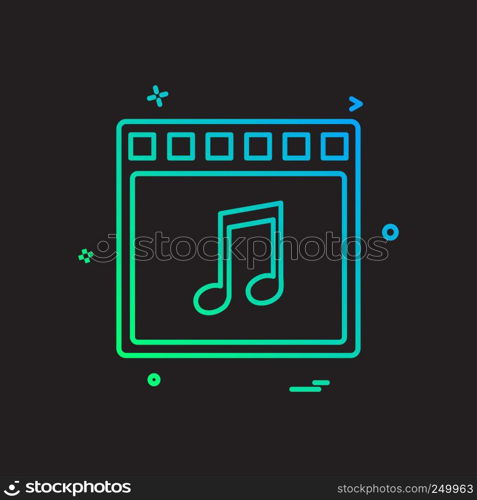 Media icon design vector