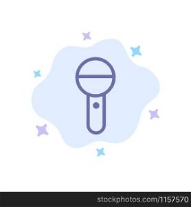 Media, Mic, Microphone, Press, Sound Blue Icon on Abstract Cloud Background
