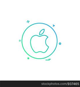 media network social apple icon vector design