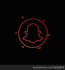 media network social snapchat icon vector design