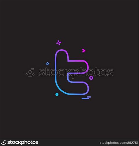 media network social twitter icon vector design