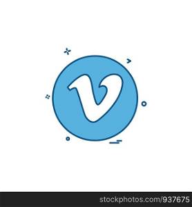 media network social vimeo png icon vector design
