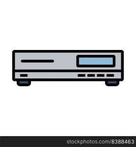 Media Player Icon. Editable Bold Outline With Color Fill Design. Vector Illustration.
