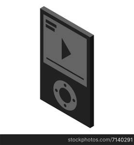 Media player icon. Isometric of media player vector icon for web design isolated on white background. Media player icon, isometric style
