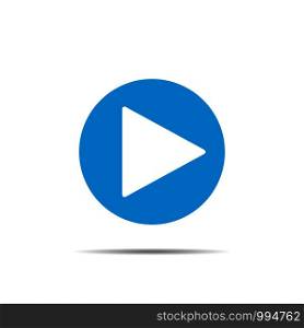 Media player icon with shadow. Vector eps10