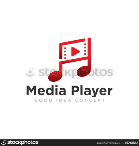 Media Player Logo Icon Design Vector