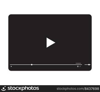 media player screen. Computer interface. Video frame icon. Video player. Vector illustration. stock image. EPS 10.. media player screen. Computer interface. Video frame icon. Video player. Vector illustration. stock image. 