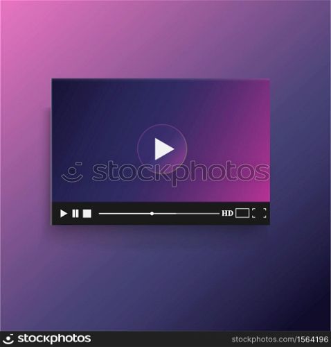 Media player Video interface and icons / play, pause and stop button icon /Media icon set. Vector pictograms for web, computer and mobile apps play, pause
