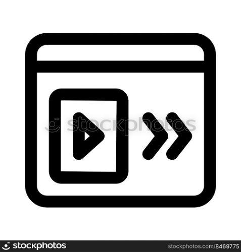 Media player with fast forward option layout