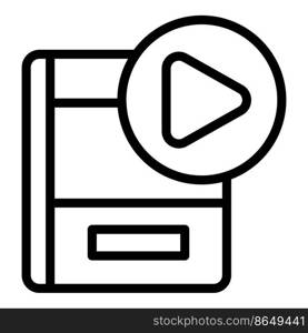 Media video content icon outline vector. Digital plan. Seo market. Media video content icon outline vector. Digital plan