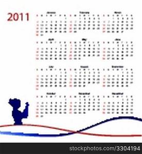 medical 2011 calendar with nurse