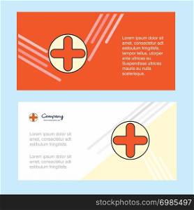 Medical abstract corporate business banner template, horizontal advertising business banner.