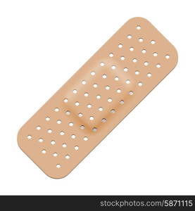 Medical adhesive bandage isolated on white background.