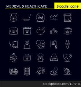 Medical And Health Care Hand Drawn Icon for Web, Print and Mobile UX/UI Kit. Such as: Medical, Bone, Health, Hospital, Medical, Fitness, Gym, Machine, Pictogram Pack. - Vector