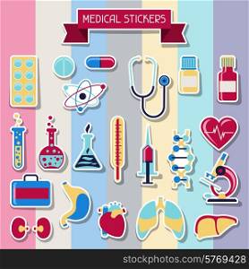Medical and health care icons set.