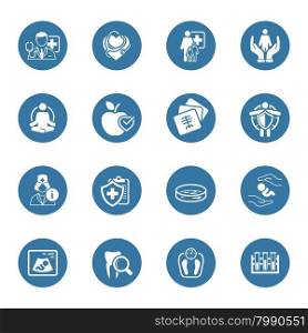 Medical and Health Care Icons Set. Flat Design. Isolated Illustration.. Medical and Health Care Icons Set. Flat Design.