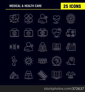 Medical And Health Care Line Icon for Web, Print and Mobile UX/UI Kit. Such as  Hospital, Medical, Chatting, Health, Bandage, Health, Medical, Hospital, Pictogram Pack. - Vector