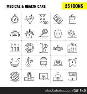 Medical And Health Care Line Icon for Web, Print and Mobile UX/UI Kit. Such as: Medical, Browse, Compass, Navigation, Calendar, Medical, Health, Plus, Pictogram Pack. - Vector