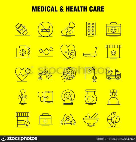 Medical And Health Care Line Icon for Web, Print and Mobile UX/UI Kit. Such as: Medical, Bone, Health, Hospital, Medical, Fitness, Gym, Machine, Pictogram Pack. - Vector