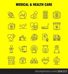 Medical And Health Care Line Icon for Web, Print and Mobile UX/UI Kit. Such as: Medical, Bone, Health, Hospital, Medical, Fitness, Gym, Machine, Pictogram Pack. - Vector