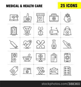 Medical And Health Care Line Icon for Web, Print and Mobile UX/UI Kit. Such as: Flask, Medical, Lab, Hospital, Flag, Healthcare, Medical, Hospital, Pictogram Pack. - Vector