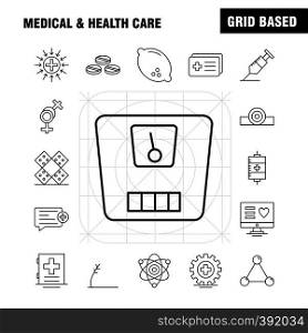 Medical And Health Care Line Icon for Web, Print and Mobile UX/UI Kit. Such as: Medical Tool, Scissor, Tool, Tools, Scissor, Projector, Health, Pictogram Pack. - Vector