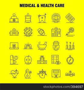 Medical And Health Care Line Icon for Web, Print and Mobile UX/UI Kit. Such as: Medical, Browse, Compass, Navigation, Calendar, Medical, Health, Plus, Pictogram Pack. - Vector