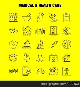 Medical And Health Care Line Icon for Web, Print and Mobile UX/UI Kit. Such as: Medical, Chatting, Plus, Health, Mobile, Cell, Tooth, Medical, Pictogram Pack. - Vector