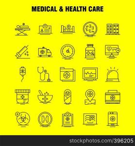 Medical And Health Care Line Icon for Web, Print and Mobile UX/UI Kit. Such as: Heart, Care, Medical, Medical, Medicine, Hospital, Tablets, Medical, Pictogram Pack. - Vector