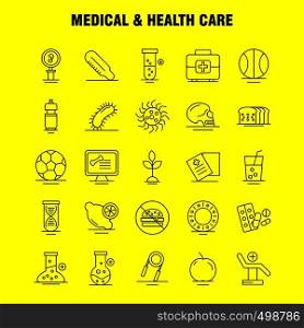 Medical And Health Care Line Icon for Web, Print and Mobile UX/UI Kit. Such as: Ear, Medical, Research, Hospital, Medicine, Medical, Pills, Tablet, Pictogram Pack. - Vector